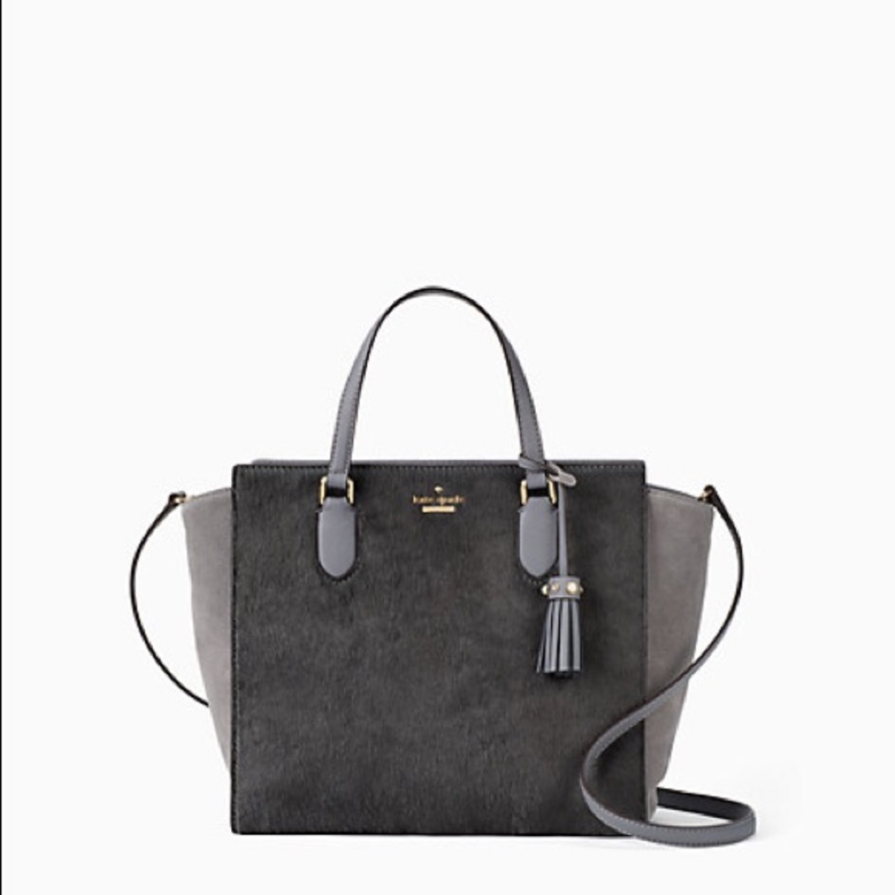 NWT LAUREL WAY KATE SPADE HAIR CALF SMOKEY PEARL